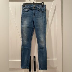 7 for All Mankind - The Ankle Skinny - Size 24 - Light Wash Denim Jeans